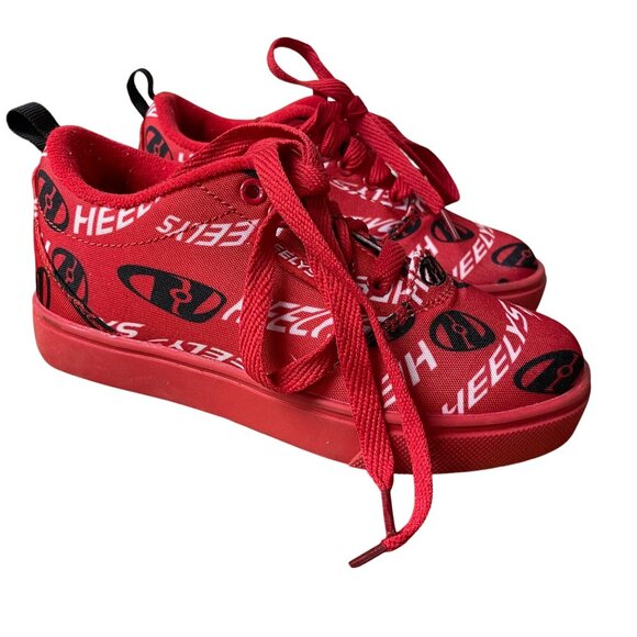 Heelys Pro 20 Prints Logo Wheeled Shoes Sneakers Red Sz 1 (YOUTH) - Picture 2 of 11